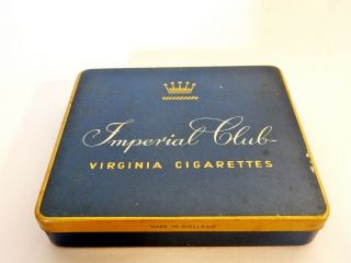 Vintage Retro Imperial Club Virginia Cigarettes Tobacco Cigarette Tin