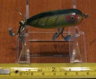 Vintage Heddon Tiny Torpedo See Through Fishing Lure Perch Gold Eye