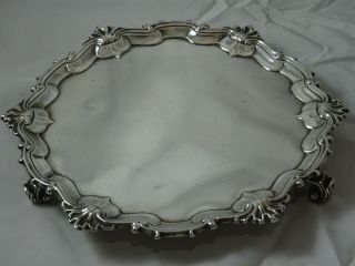 Stunning George Ii Solid Silver Salver,  1751,  585gm