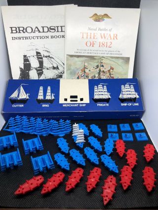 American Heritage Broadside Naval Battle Board Game Milton Bradley Vintage