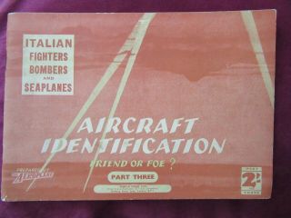 1941 Ww2 Aircraft Identification Book Part 3 Italian Fighters Fc69