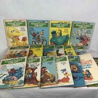 Vintage Complete Set Of The Sesame Street Library Books Volume 1 - 15 Hardcover,  2