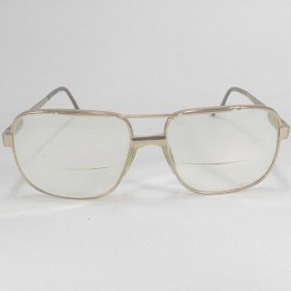 Vintage Safilo Elasta Eyeglasses Frames Gold Tone Aviator 55[]15 - 140