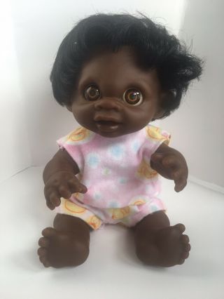 Vintage Dam Troll Baby Doll Black African Am Anatomically Correct 11” Tall 1974