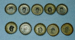 10 Vintage 1967 Baseball Player Coke Bottle Caps,  5 Hof,  Mays,  Pirates Maz,  Stargell