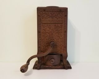 Antique Arcade Coffee Grinder Cast Iron Telephone Mill 1888