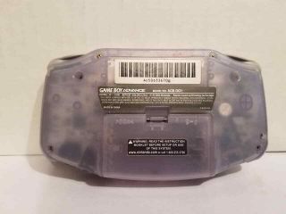 Vintage Nintendo Clear Purple Game Boy Advance AGB - 001 Parts 2