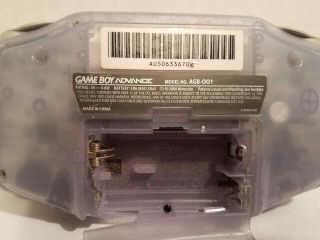 Vintage Nintendo Clear Purple Game Boy Advance AGB - 001 Parts 3