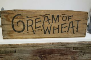 Vintage Wooden Cream Of Wheat Crate,  Early 20th Century Advertising