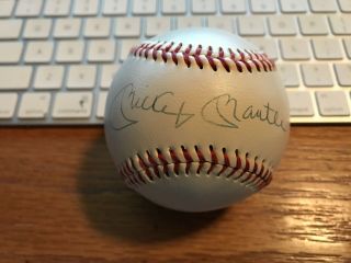Mickey Mantle Autographed Baseball W Autograph Ticket