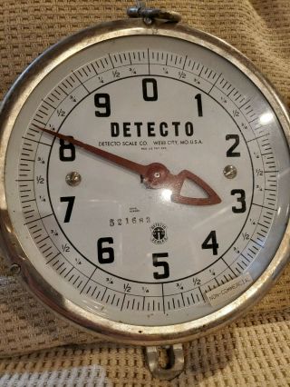 Vintage Detecto 26S Series 20lb x 1/4oz Dial Hanging Scale Produce Scale 2