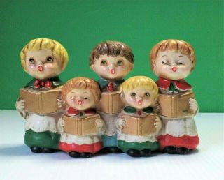 Ceramic Japan Star Vintage Christmas Carolers Made Figurine Choir Boys Girls Vtg