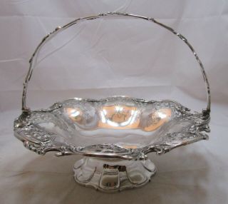 Good Antique Victorian Sterling silver pierced basket,  1867,  Barnards,  671g 2