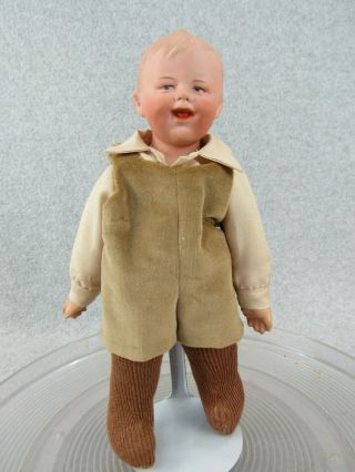 10 " Antique German Gebruder Heubach Bisque Head Character Boy Doll Mold 8221