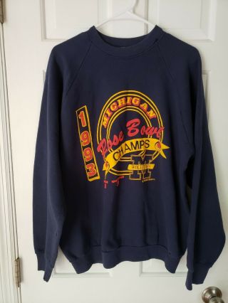 Vintage University Of Michigan Wolverines 1993 Rose Bowl Sweatshirt