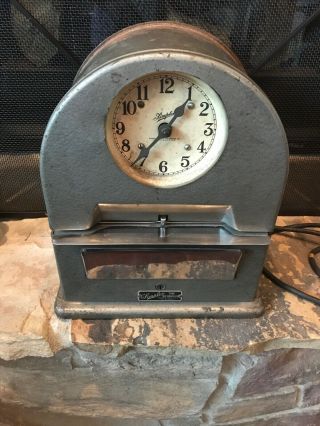 Vintage Simplex Time Recorder Time Equipment Gardner,  Mass.  Punch Clock