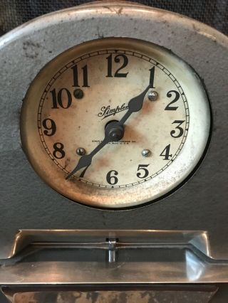 Vintage SIMPLEX TIME RECORDER TIME EQUIPMENT GARDNER,  MASS.  PUNCH CLOCK 2