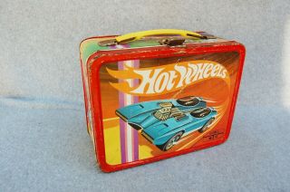 Hot Wheels Car Mattel Toy Lunch Box Metal 1969 Vintage No Thermos King - Seeley 8 "