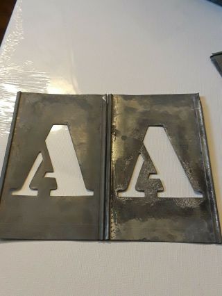 78 Vintage Metal Letter Alphabet Sign Maker Stencils 3