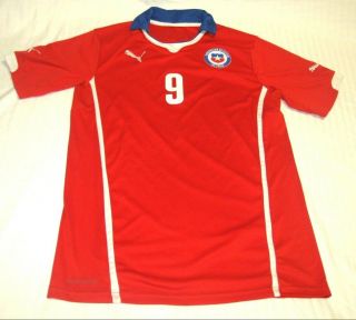 Puma 2014 Chile World Cup Soccer Jersey Sz L Chile Red