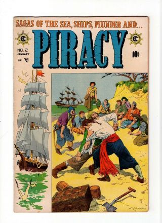 Piracy 2 Vintage Ec Comic Pirate Story Golden Age 10c Reed Crandall