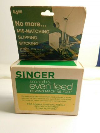 Vintage Singer Smooth & Even Feed Sewing Machine Foot C 470