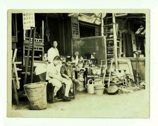 SHANGHAI CHINA VINTAGE 1932 SNAPSHOT PHOTOS X 8 STREET SCENES MERCHANTS 2