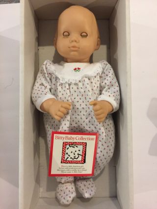 Vintage Pleasant Co American Girl Bitty Baby Infant Play Doll Orig Outfit Box