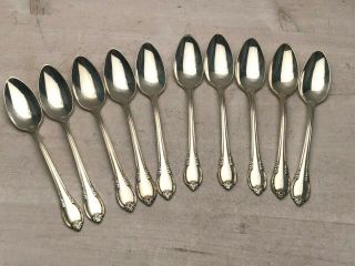 Rememberance By 1847 Rogers Silverplate - Group Of 10 Demitasse Spoons 4.  5 "