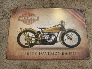 Harley Davidson Usa Flag Metal Sign Wall Art Man Cave Office Garage Decor