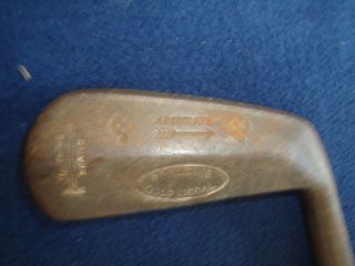Vintage Hickory Shaft Spalding Gold Medal Iron Accurate Golf Club