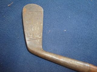VINTAGE HICKORY SHAFT SPALDING GOLD MEDAL IRON ACCURATE GOLF CLUB 3