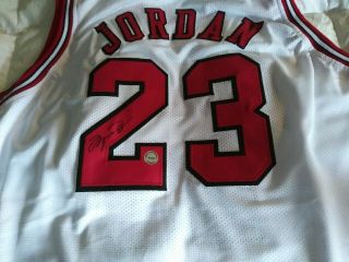 Michael Jordan Personally Hand Signed Chicago Bulls Jersey - -