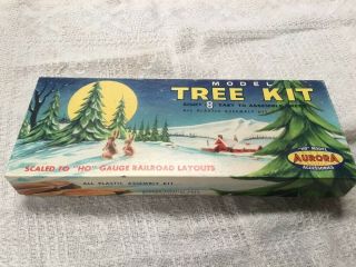 Vintage Aurora Model Tree Kit Nos Ho Train Kit Plastic 1957