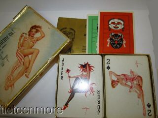 Vintage Vargas Comme Ci Comme Ca Risque Pin - Up Girls Playing Cards Box Set
