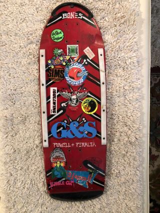 1980 Powell Peralta Rat Bones 10x30 Vintage Skateboard Deck.