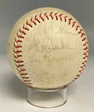 1974 NY Yankees Team 16x Signed Baseball w/ THURMAN MUNSON Autograph JSA LOA 3