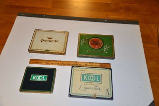 Vintage Tobacco Cigarette Tins - 4 Tins Lucky Strike,  Kool,  Kool,  Chesterfield