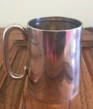 Edwardian Solid Silver Christening Tankard Chester 1905.  A347.