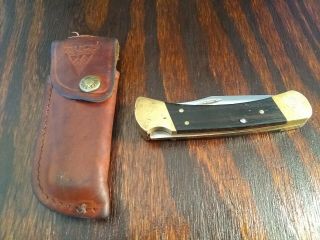 Vintage Buck 110 Lockback Folding Pocket Knife Made In Usa From 1980 - 1981