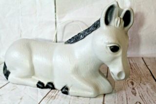 Vintage General Foam Plastics Christmas Nativity Donkey Lighted Blow Mold