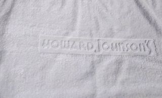 Vtg Howard Johnson ' s Bath Towel Raised Letters 47x24 Dundee Tag Cond. 3