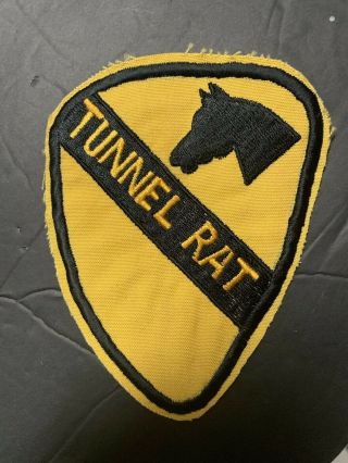 True Vintage Vietnam War Patch Us 1st Cavalry Division Tunnel Rat Team