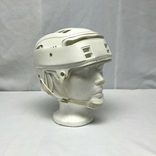 Vintage Stitched Hurling Hockey Helmet Adjustable Similar To Cooper Sk 100 White