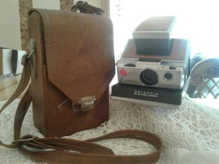 Vintage Polaroid Sx - 70 Land Camera Instant Film W/carrying Case & Flash Bars