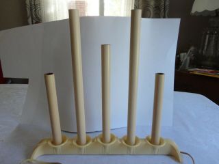Vtg Electric 5 Light Candle Window Candolier Candelabra Christmas No Drips