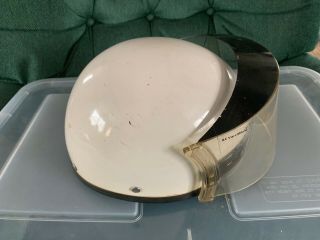 Vintage Late 1960’s Bell Toptex White Shorty Helmet