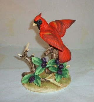 Vintage Andrea By Sadek Porcelain - - Male Red Cardinal 8254