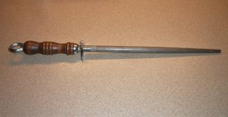 Vintage 18 " Case Xx Knife / Blade Steel,  Sharpener,  Wooden Handle Honing Rod