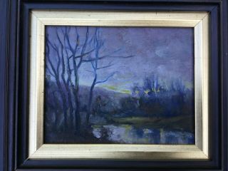 Circa 1900 Antique Impressionist Oil Painting on Board 2